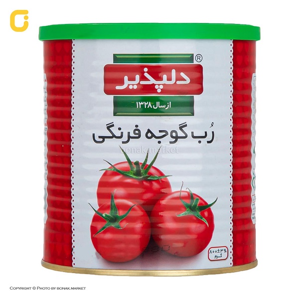 رب گوجه فرنگی قوطی 800 گرمی دلپذیر