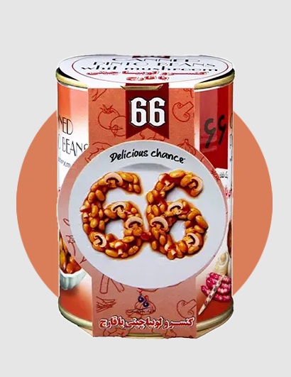 کنسرو لوبیا چیتی با قارچ 380گ66